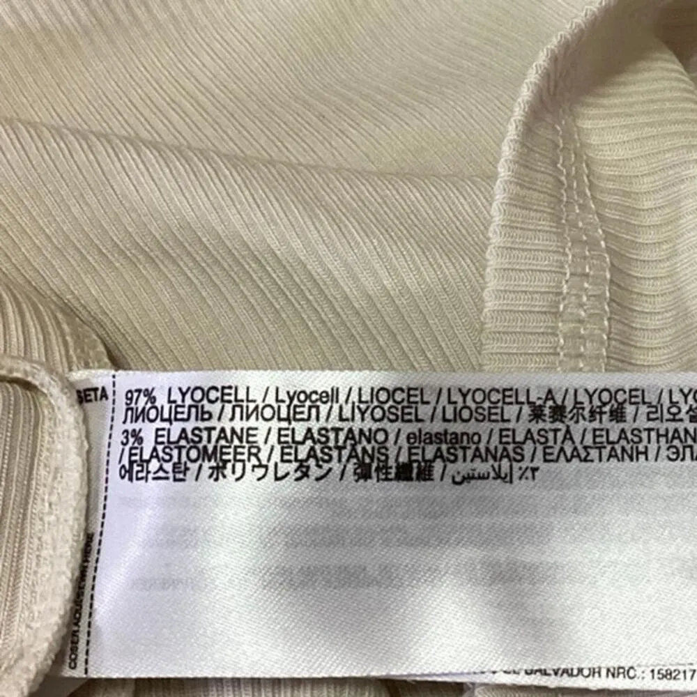 MNG Cream V Neck Ribbed Knit Long Sleeve Button Down Cardigan Sweater Top Size M Size M - Image 4