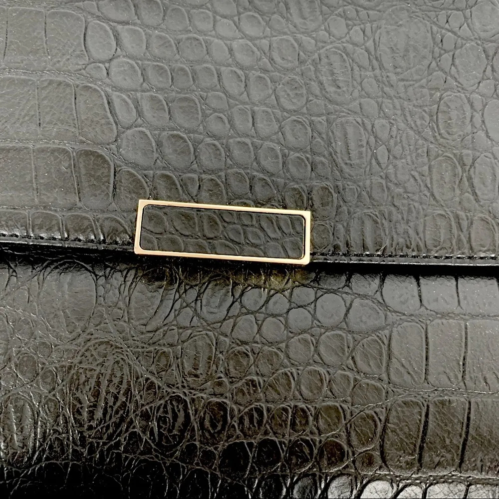 Forever 21 Faux Leather Black Chain Strap Clutch - Image 8