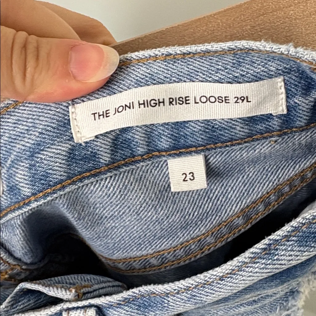 Aritzia Denim Forum Joni High Rise Loose 29L Jeans Women's Size 23 Blue - Image 6