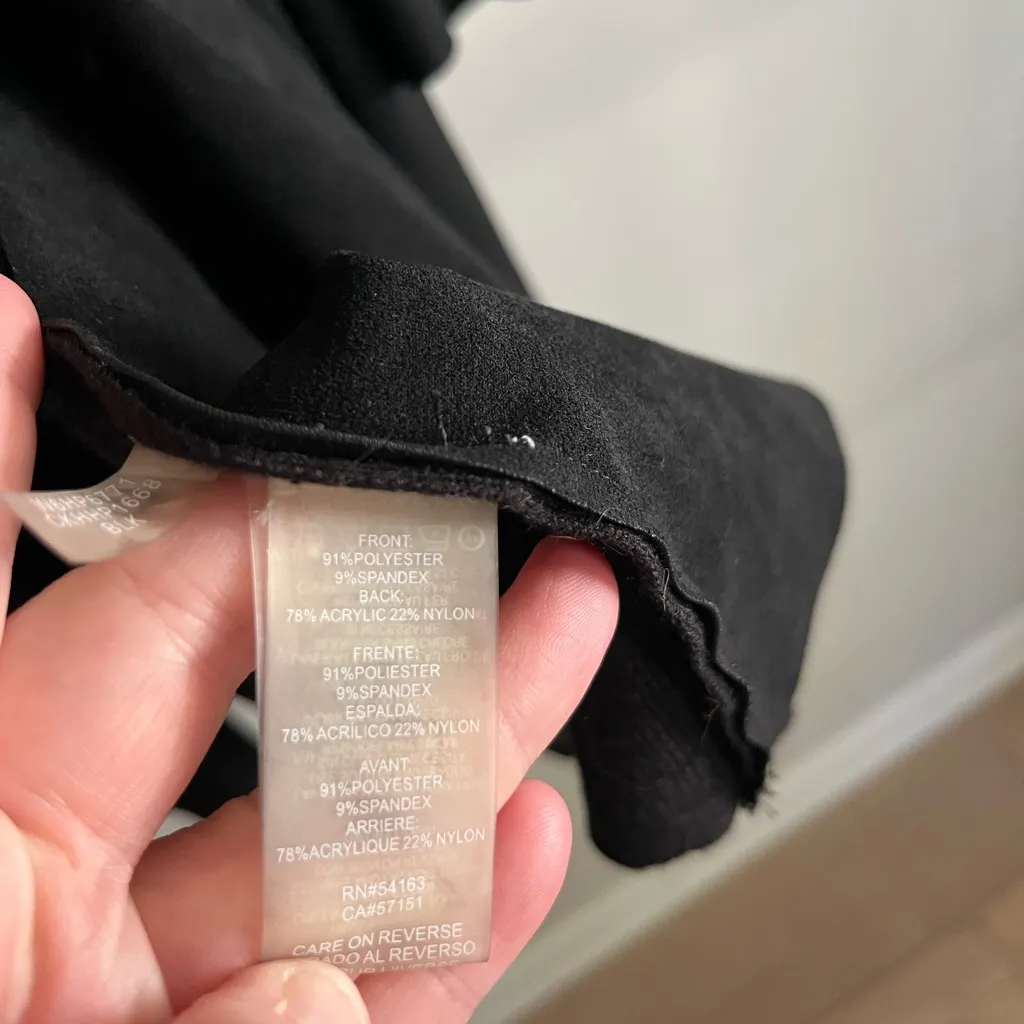 Calvin Klein Black Sleeveless Drape Vest Plus 0X Open Front Waterfall Layered - Image 6