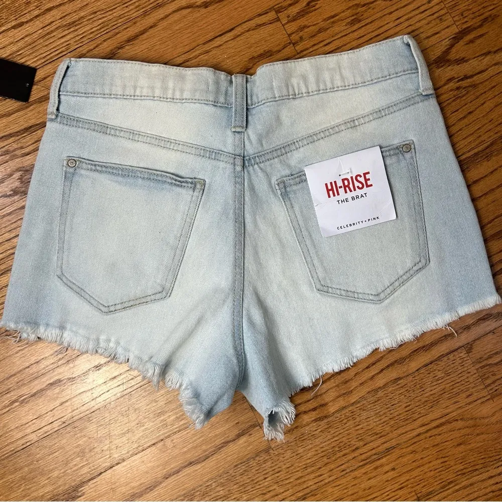 Celebrity Pink | The Brat High Rise Distressed Cut Off Denim Shorts NWT Size 29 - Image 4