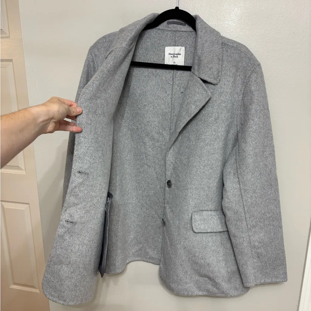 Abercrombie Double Cloth Wool-Blend Blazer Coat in Gray - Size XL - Image 6