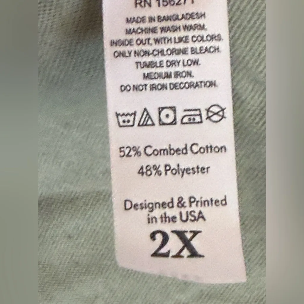 Faith In Love Teach Love Inspire Tee Green 2X NWT Pink - Image 4