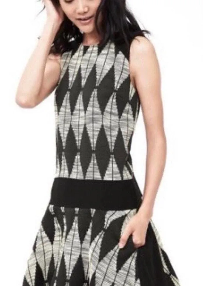 NWT drop waist  Diamond Jacquard heavy knit dress. Sz 2. Originally $128 - Image 3