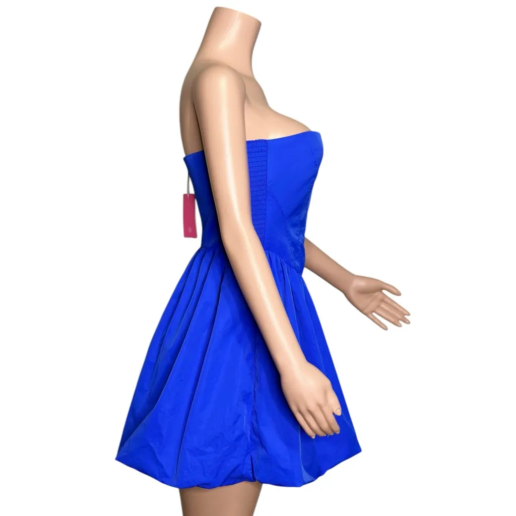 AMANDA UPRICHARD Pompeo Strapless Mini Dress, Cobalt, Medium - Image 11