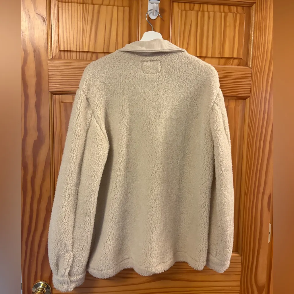 Thread & Supple Size Large Teddy Fleece Shacket Jacket New With Tags White - Image 7