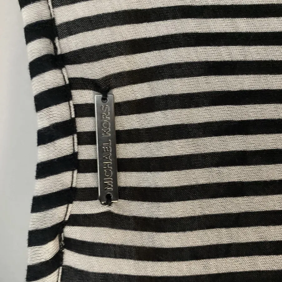 Michael Kors Black and White Long Sleeve Tee Size S - Image 5