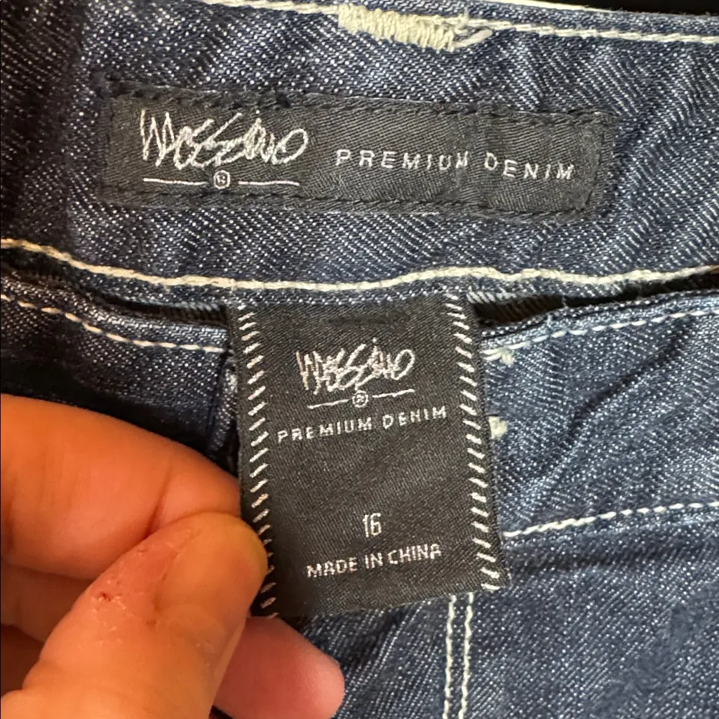 Mossimo Premium Denim Dark Wash Bootcut Jeans Women’s Size 16 Stretch High Rise Blue - Image 3