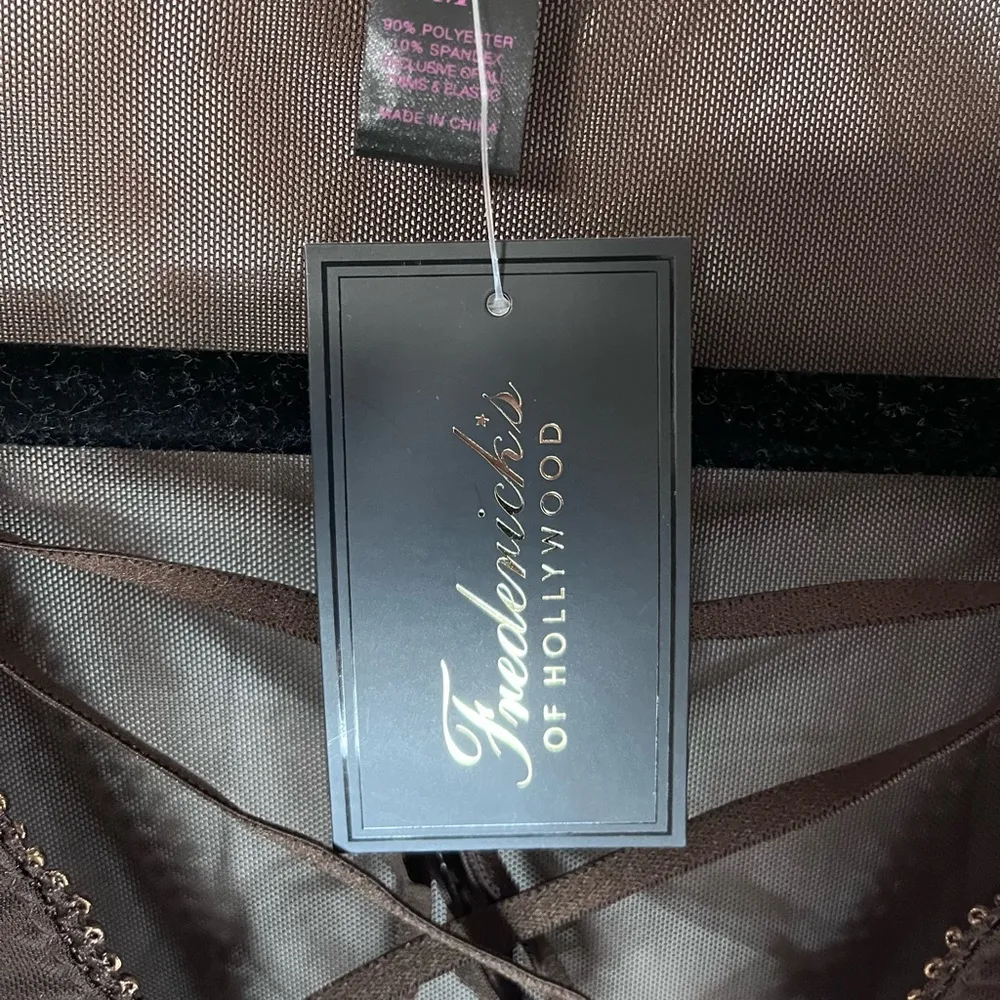 FREDERICKS OF HOLLYWOOD Lola Lee Mesh Sexy 1 Piece Teddy Lingerie NWT Size M - Image 8