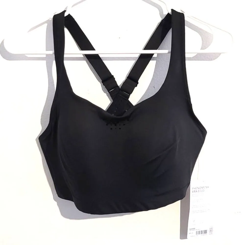 Athleta Phenomena High Impact Sports Bra Black 32DD Black NEW - Image 3