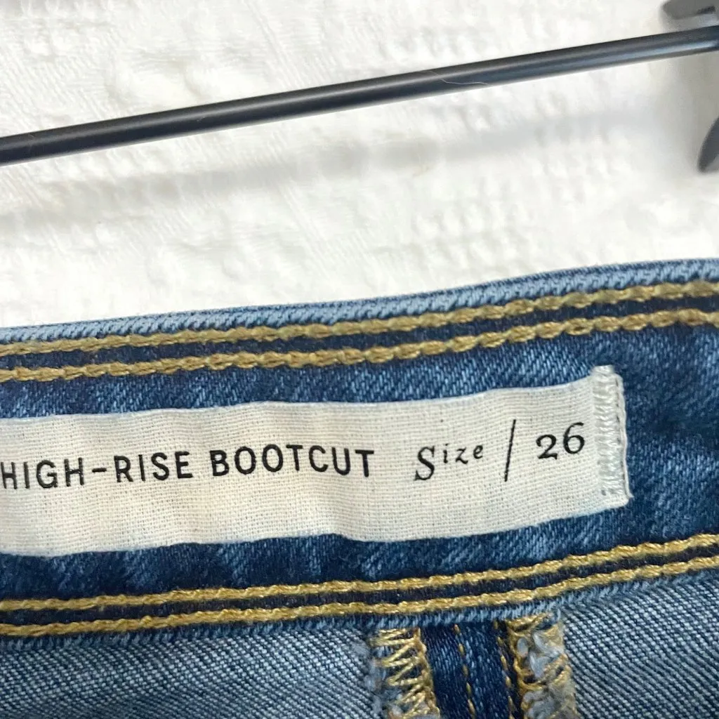 Anthropologie Pilcro High-Rise Carpenter Bootcut Jeans Flare Leg Blue Size 26 - Image 4