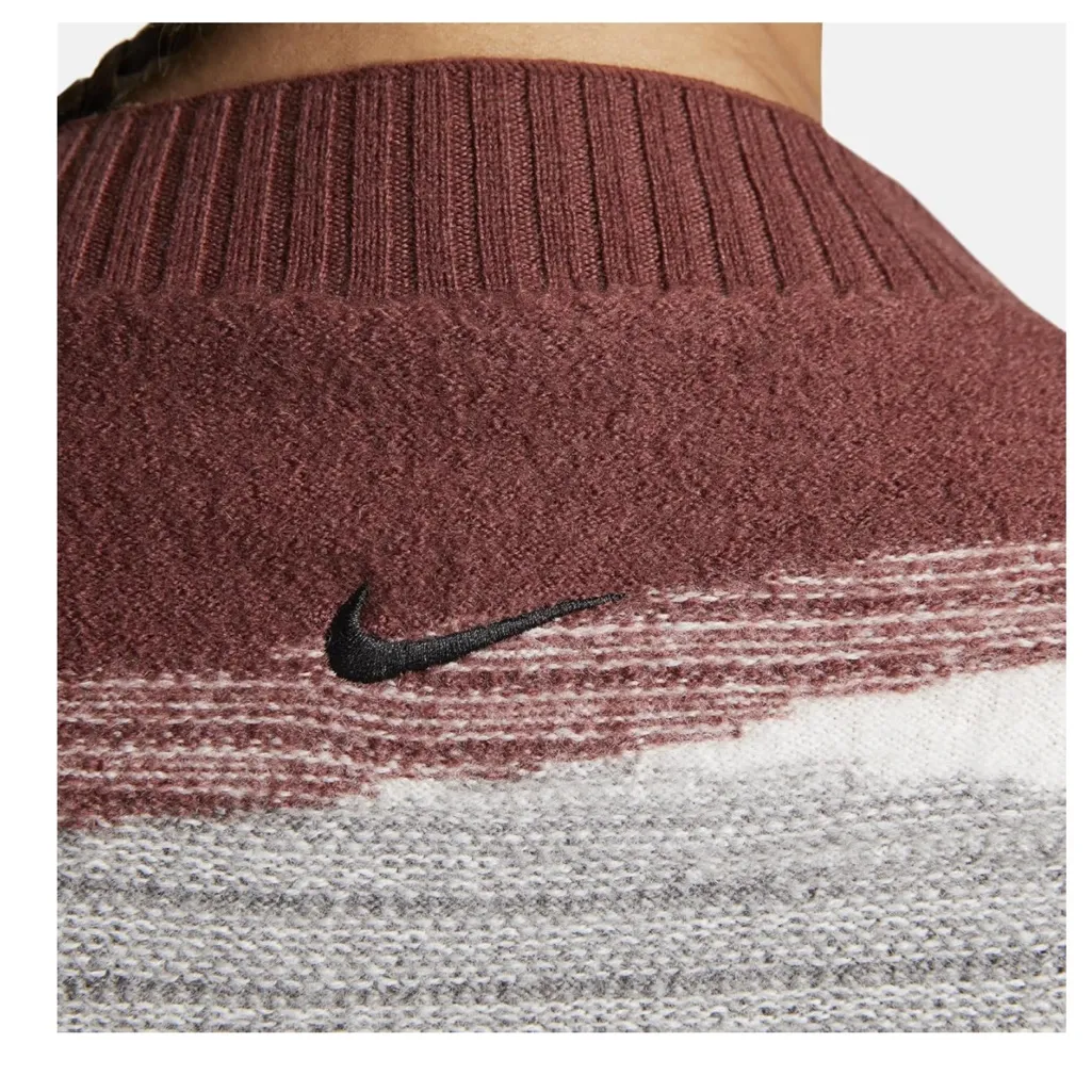 Nike Wool Yoga Therma-FIT ADV Orewood Long Sleeve Knit Shirt women’s Medium - Image 2