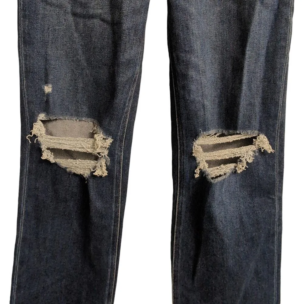 NWT PAIGE Stella High Rise Straight Leg Jeans Soleil Destructed Size 27 - Image 3