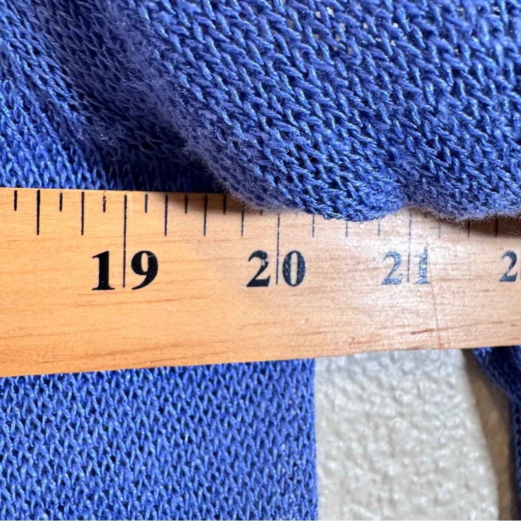 J Jill Blue Linen Blend Cardigan Sweater Womens SP Beachy Breathable Sustainable Size undefined - Image 4