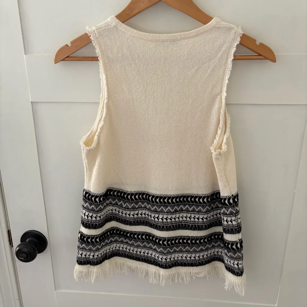 Madewell Villagrove Sweater Tank in Bright Ivory. Size Small. - Image 5