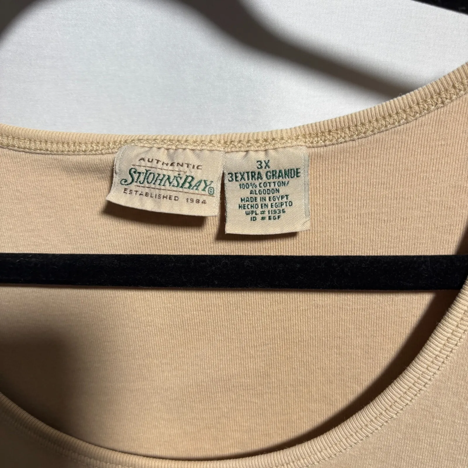 VTG American Flag Paisley Graphic Tank Top Cotton Tan Womens 3X Retro 90s‎ Y2K - Image 3