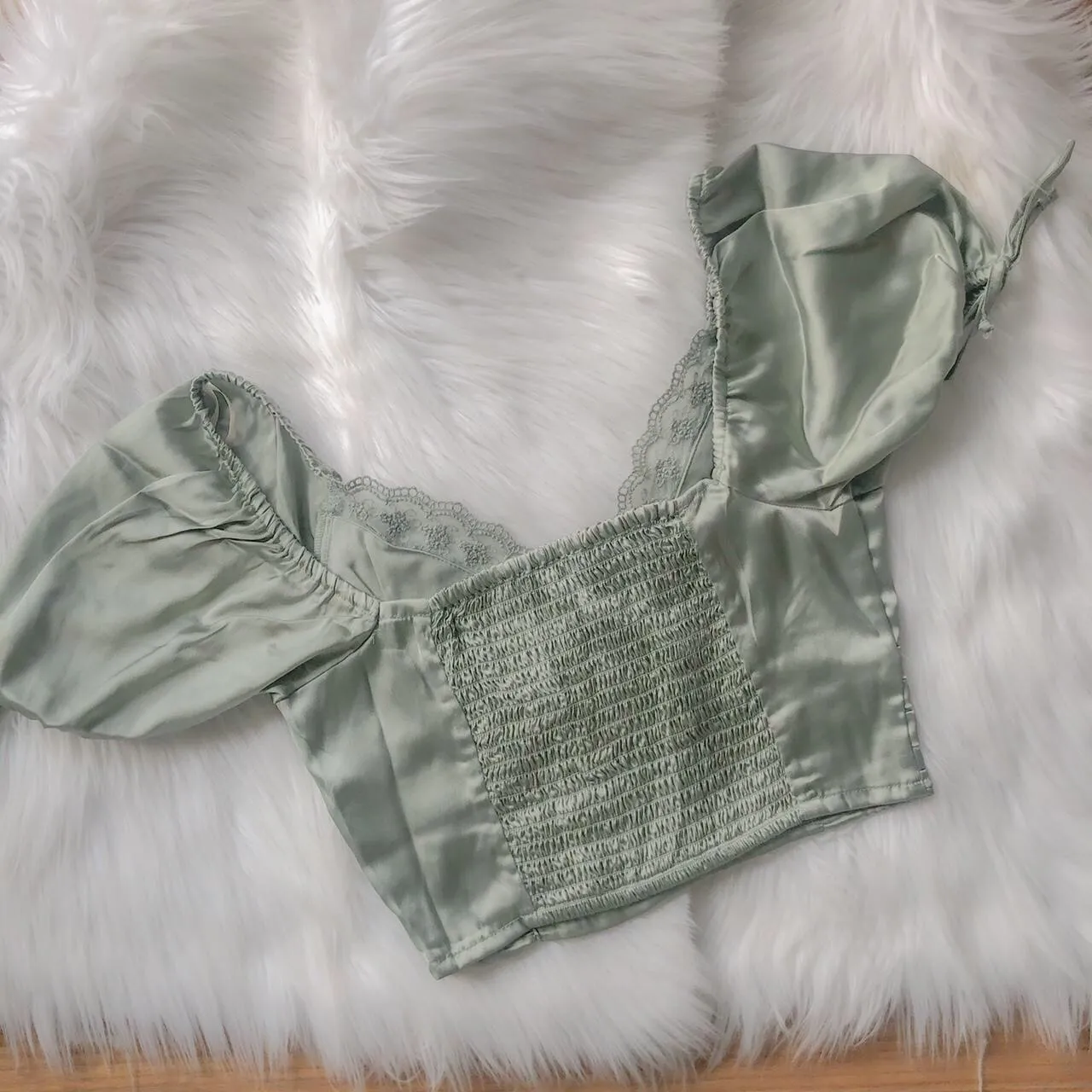 Light mint satin lace - Image 4