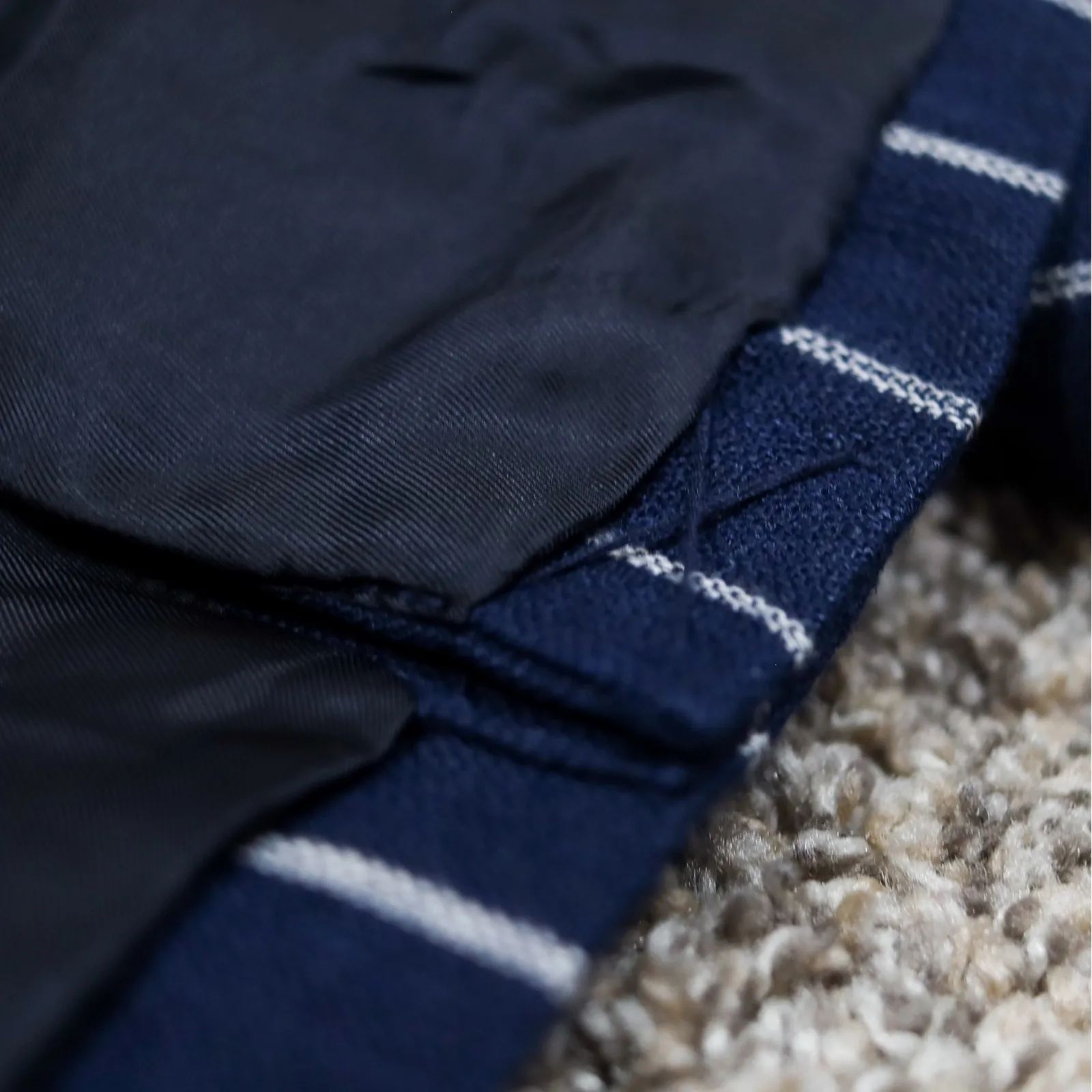 Polo Ralph Lauren Women's Double Breasted Pinstripe Linen Blazer Size 12 Navy - Image 12