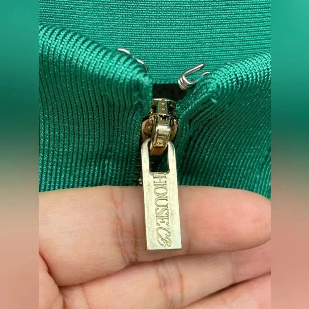 House of CB Caltina Bandage Mesh Bardot Cut out Mini Dress Size Small - Image 12