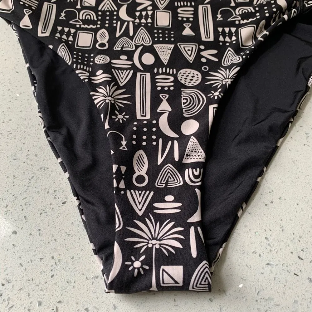 NWT Onia Sabrina Swim High Waist Geo Bikini Bottom XS - Image 8