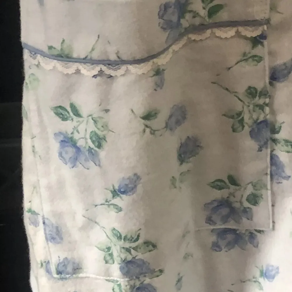 Carriage Court Nightgown Housecoat Vintage NWT Blue Rose Lace Size Large Sears - Image 3