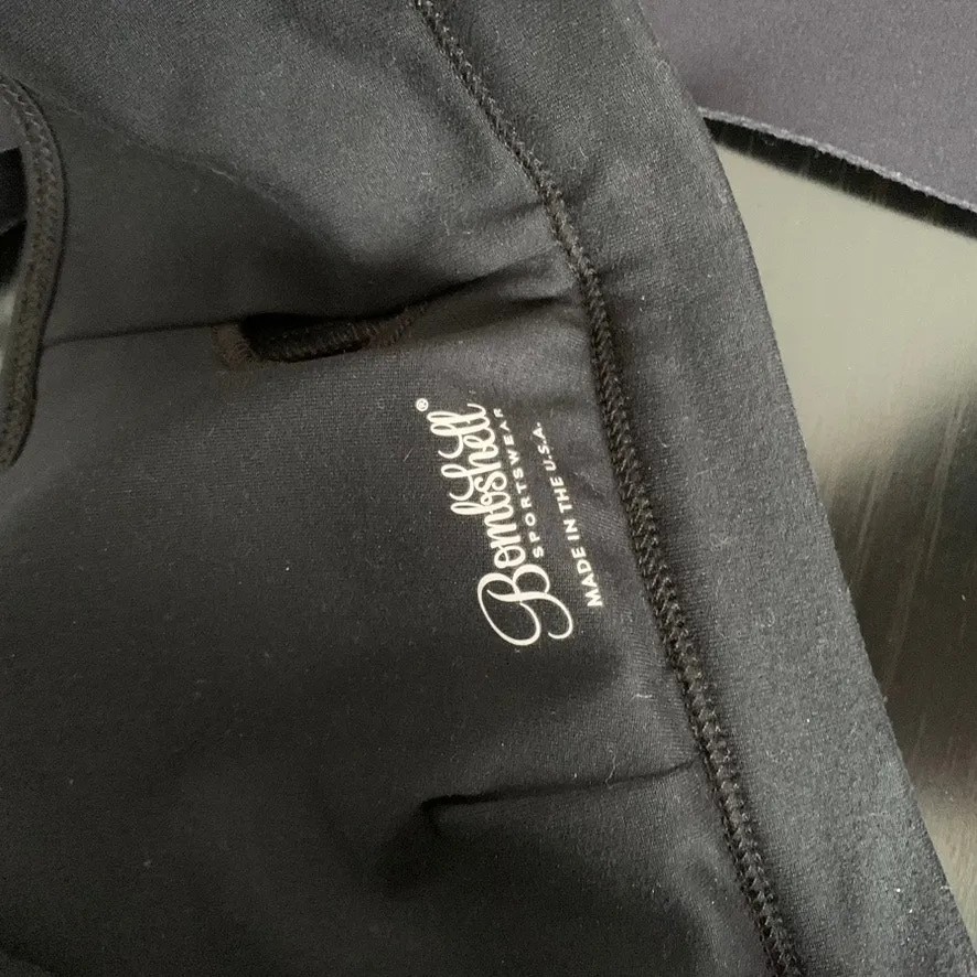 Bombshell Sportswear Mohawk Sports Bra Black Womens Small - Image 10