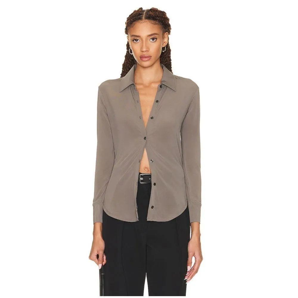 NEW Revolve Citizen Of Humanity COH Dalhia Mesh Button Down Shirt Size XS - Image 8