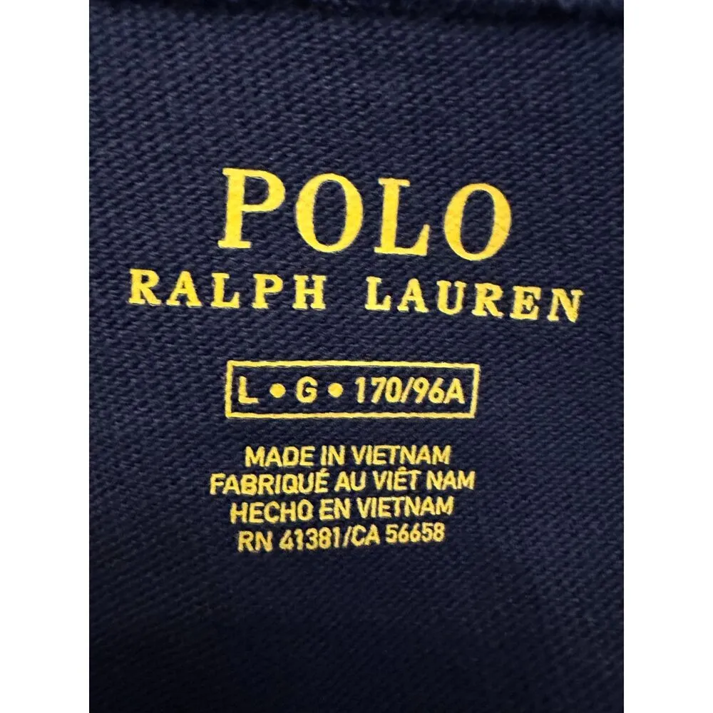 Polo Ralph Lauren Blue White Striped Longsleeve Preppy Mini Dress Size L NWT - Image 4