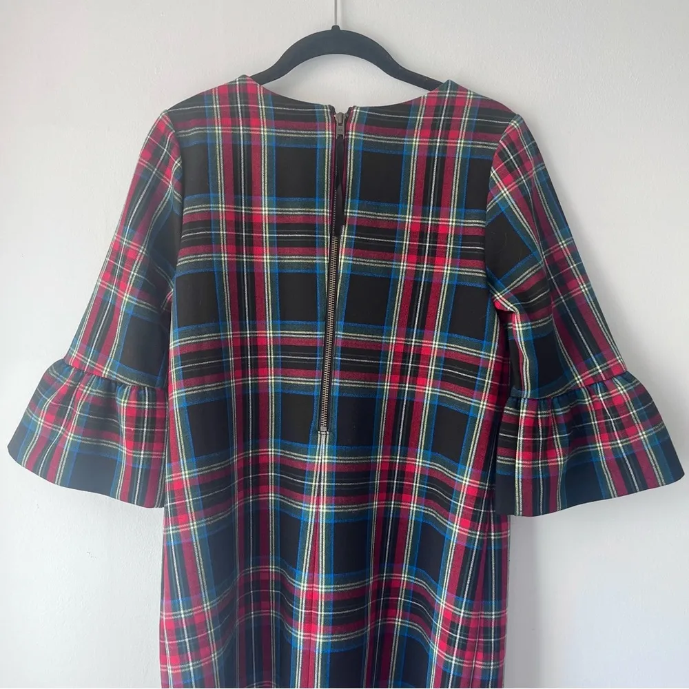 Vineyard Vines Tartan Plaid Shift Dress Black and Red - Image 6