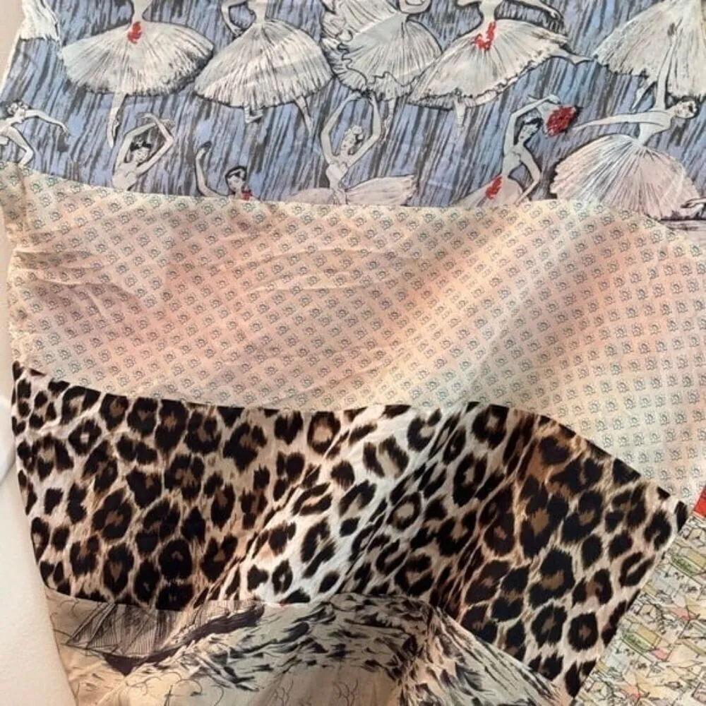 ANTHROPOLOGIE L.P.O. Laurence Maheo Silk Patchwork Tunic Dress Top Size M/L - Image 8