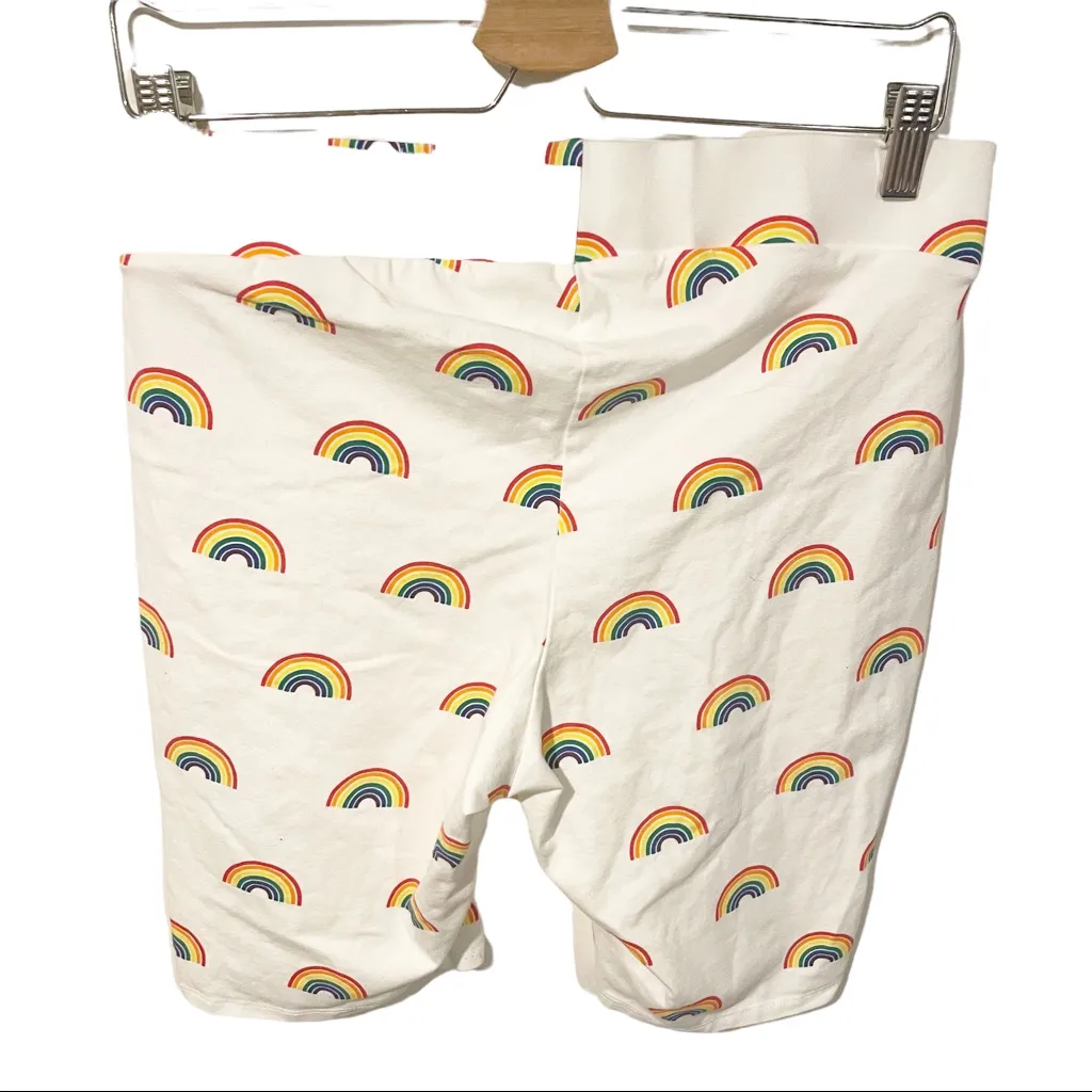 Torrid‎ White Rainbow 1X Plus Size Celebrate Love Print Bike Short - Image 5