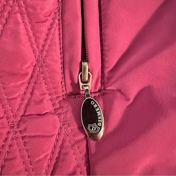 Gorgeous Dismero Pink Quilted Button Front‎ Jacket with gold toggle. Size 8 - Image 8