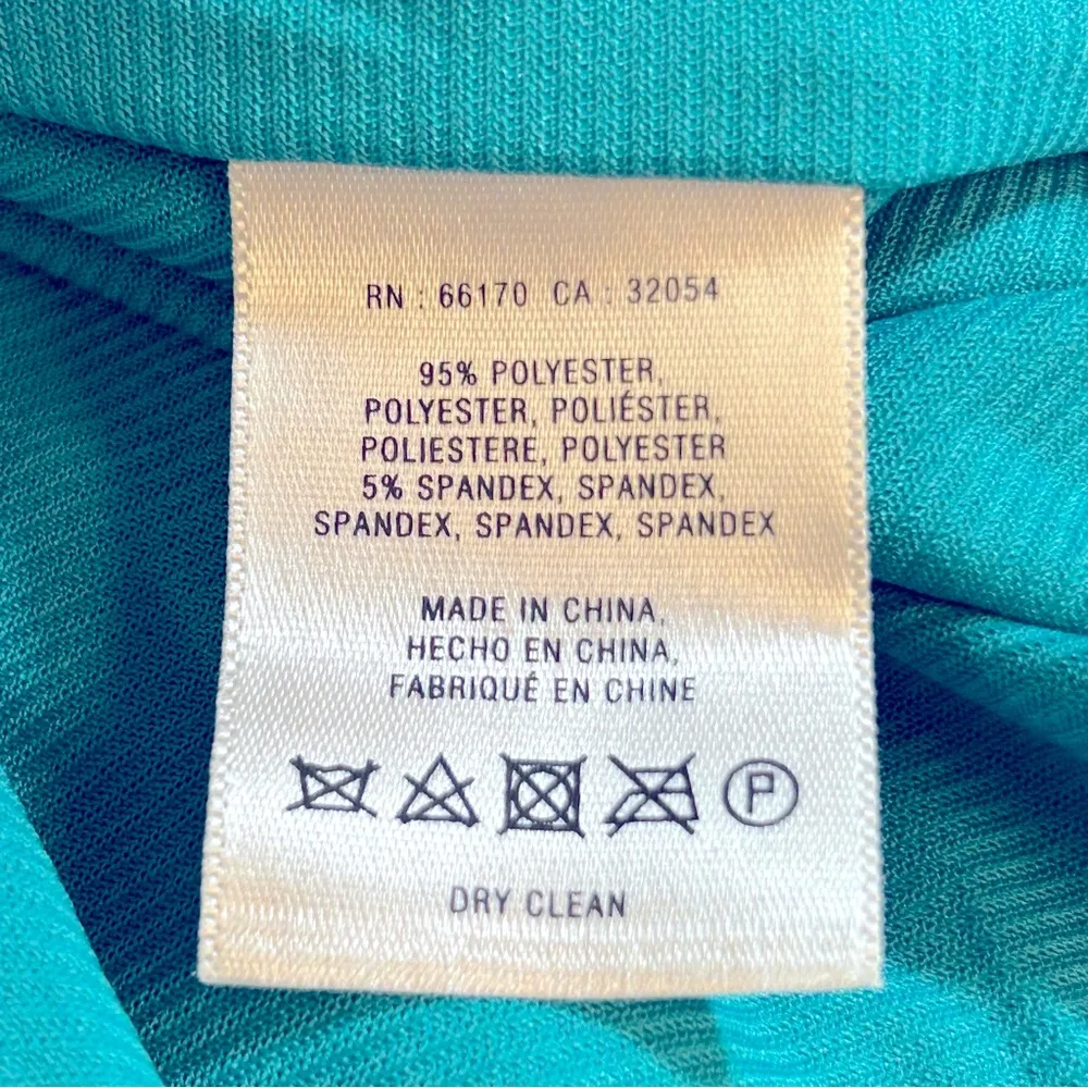 Anthropologie Maeve Mulligan Teal Drop Waist Ruffle Hem Shift Dress Size L NWT - Image 11