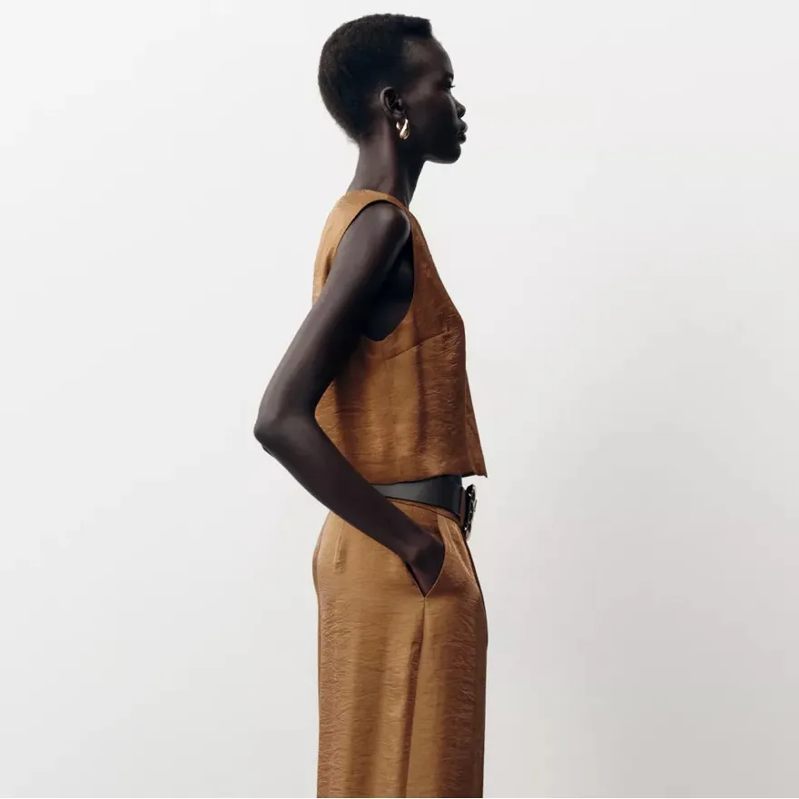 Zara - SATIN EFFECT WRAP TOP - Image 2