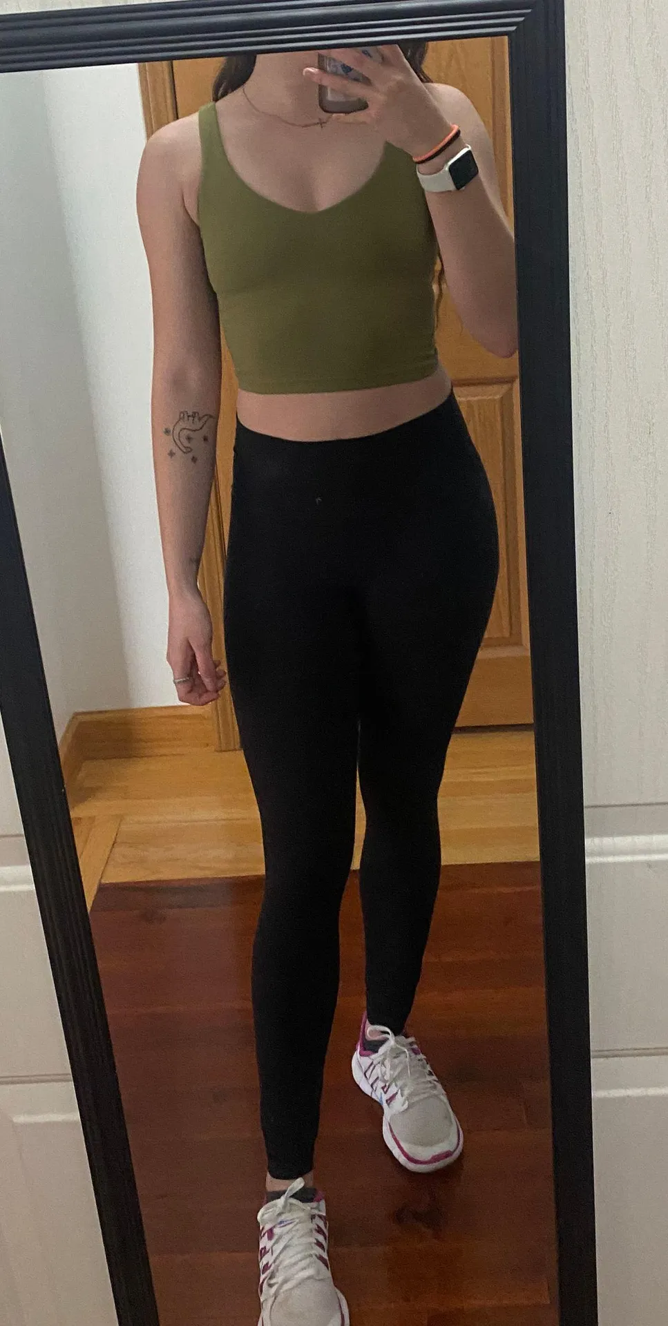 olive green align tank top - Image 3