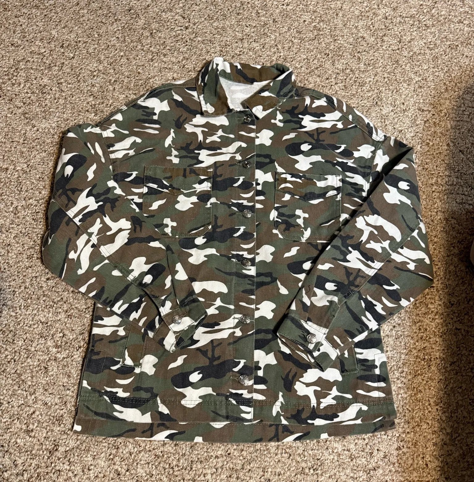 Camo Denim Jacket Size M - Image 3