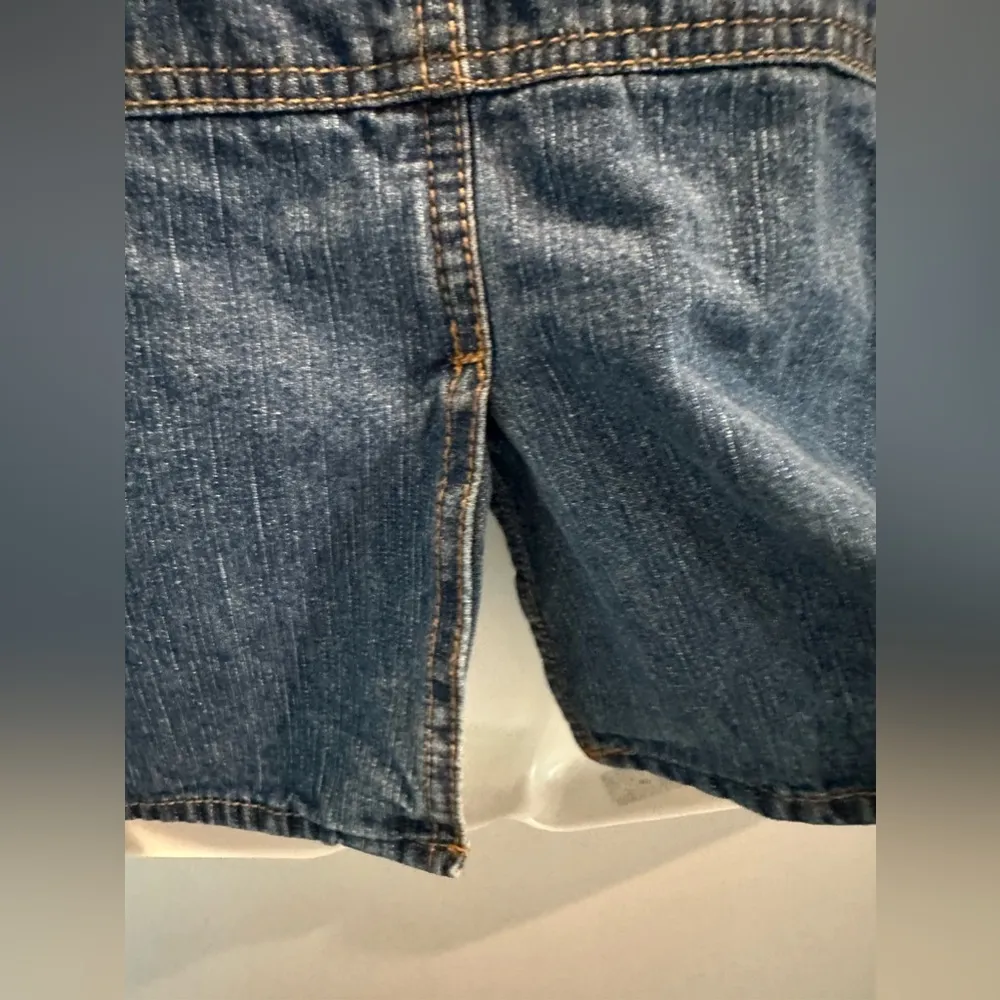 Art and Soul Fall cinch waist denim blue jean jacket 100% cotton Size Small - Image 4