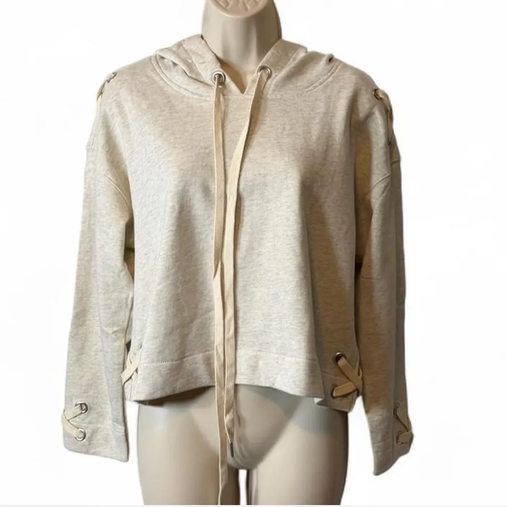 Cropped Laced Grommet Hoodie‎ - Image 2