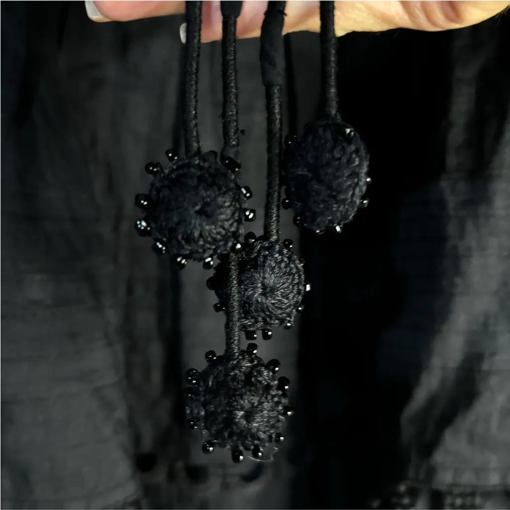 FARM RIO Black Lace Long Sleeve Mini Dress Size XS - Image 4