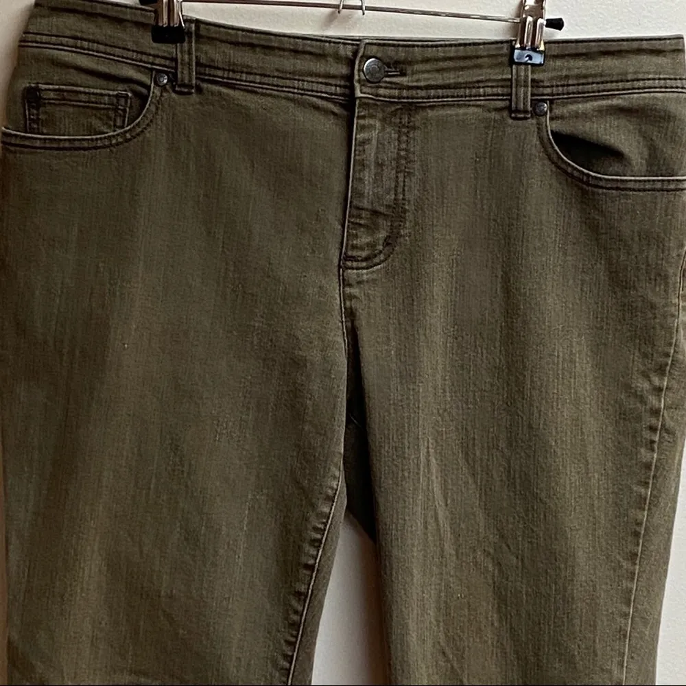 Chico's  Brown Five Pocket Straight Leg Jeans - Image 6