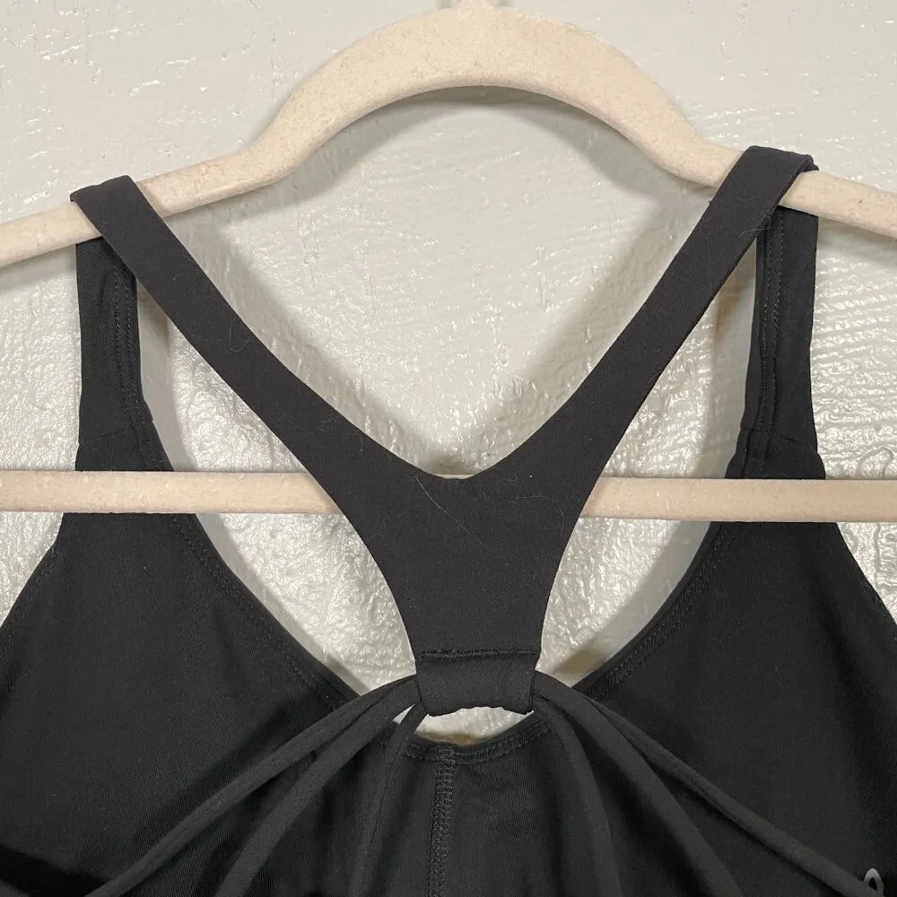 Women S Black Memento Sports Bra Padded UPF 50 Stretch Gorpcore Athletic - Image 5