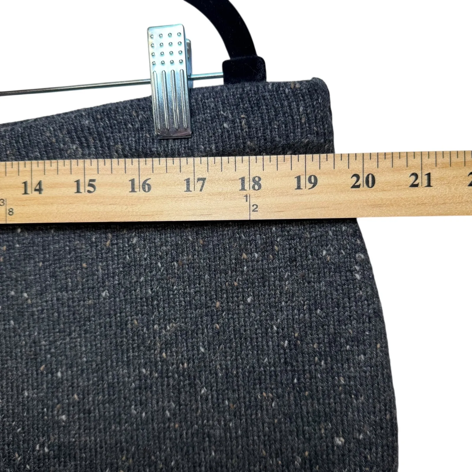 NWT J Jill Speckled Knit Pencil Skirt Women's Size L Charcoal Gray Textured Midi Size L - Image 7