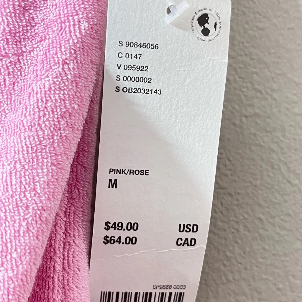 Urban Outfitters Pink and Orange Strapless Terry Cloth Romper Size M - Image 6