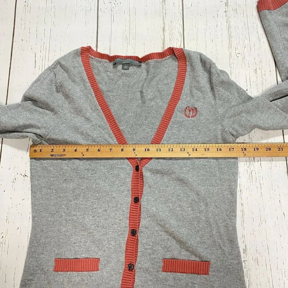 Proenza Schouler For Target Gray L Button Down VNeck Long Sleeve Cashmere Blend - Image 6