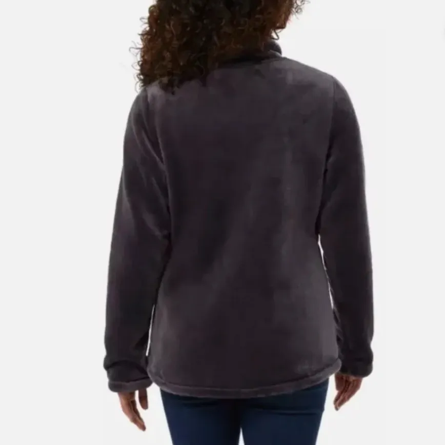 32 Degree Heat Deep Purple Plush Fleece Full‎ Zip Women Jacket Coat Pockets Sz M - Image 2