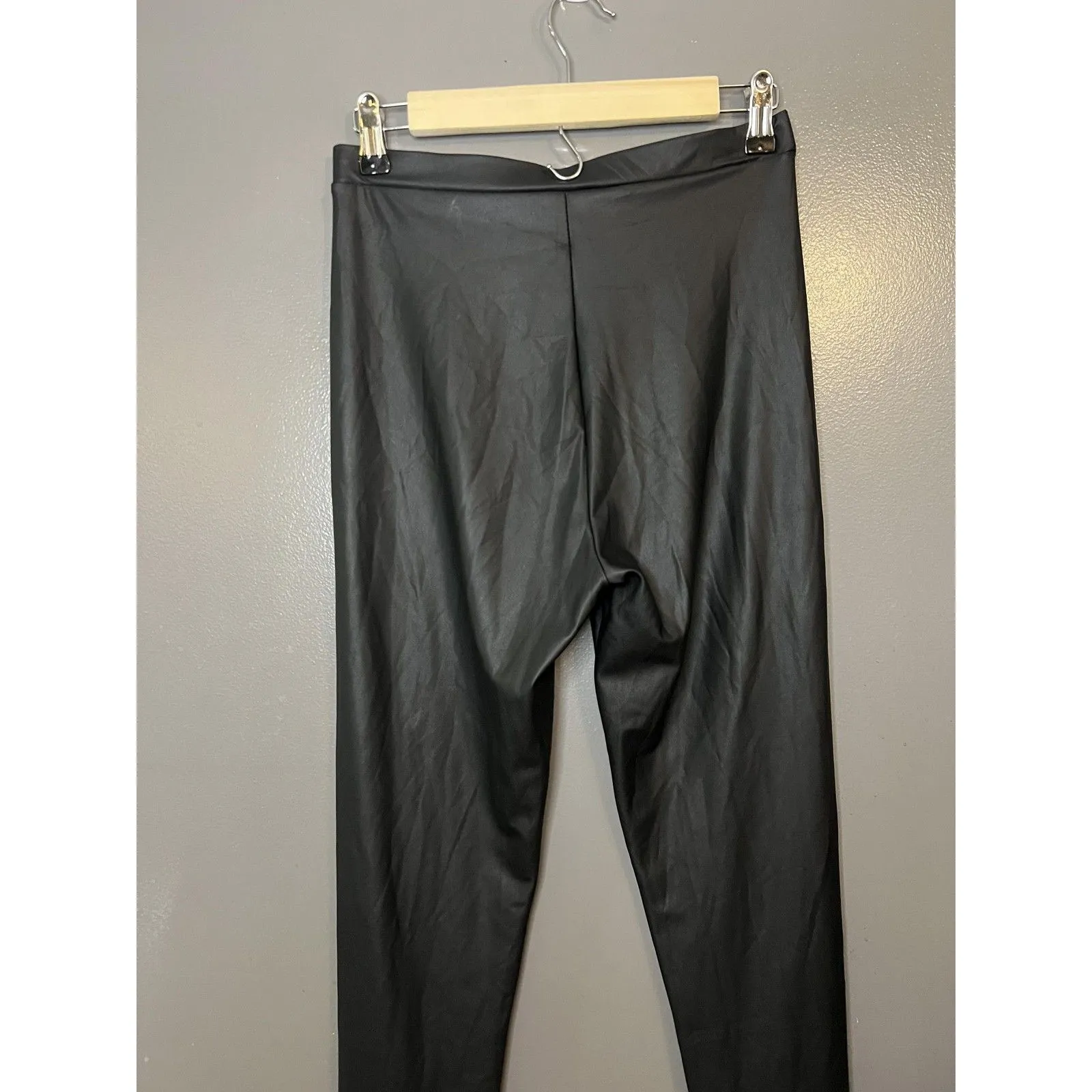 BP Faux Leather Leggings Womens Small Black High Rise Imitation Leather Pants - Image 5