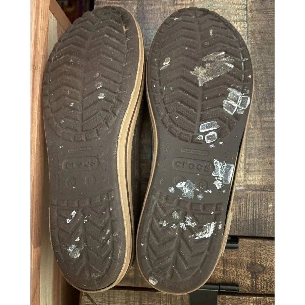 Ladies Crocs Flat Ballerina Crocband Slip-On Casual Flats Brown Size 6 - Image 8
