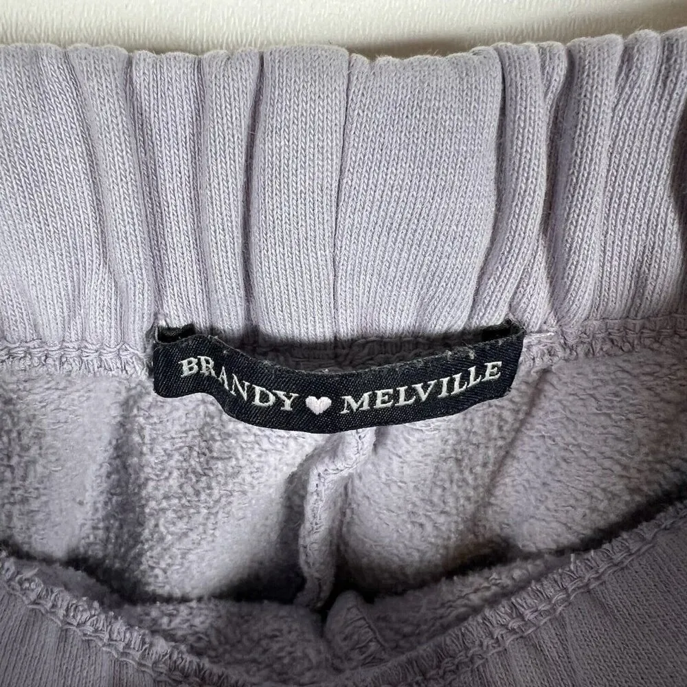 Brandy Melville California‎ Sweatpants Womens One Size Purple Joggers *flawed* - Image 10