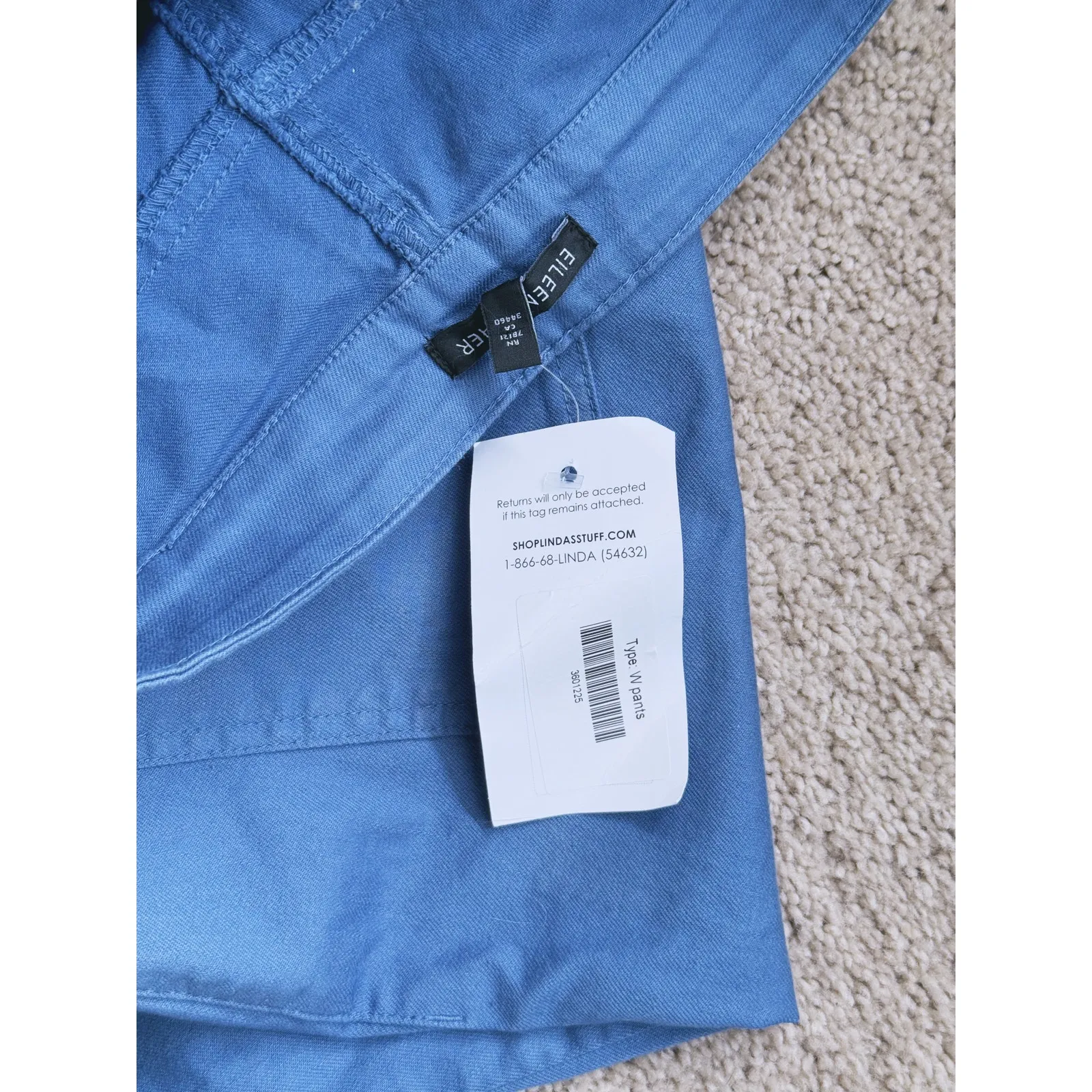 Eileen Fisher Dyed Denim Pants Size 4 Blue Casual Timeless Minimalist Capsule - Image 6