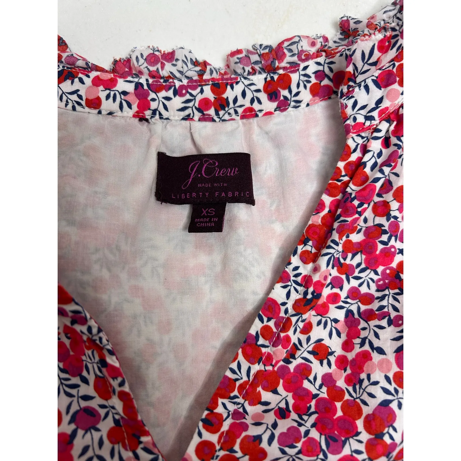 J.Crew Rebecca Cotton poplin tiered popover dress in Liberty® Wiltshire print XS - Image 5